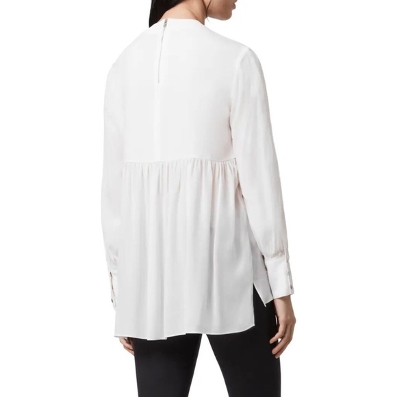 ALLSAINTS Fayre Ruffle Hem Blouse Top S - Picture 5 of 12